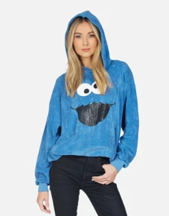 Cheap Harmony Foil Cookie Monster Women Hoodies