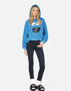 Cheap Harmony Foil Cookie Monster Women Hoodies