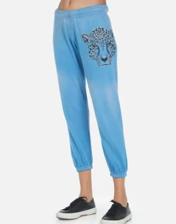 Discount Heart Leopard Cropped Sweatpant | Alana By Women Crop Sweatpants