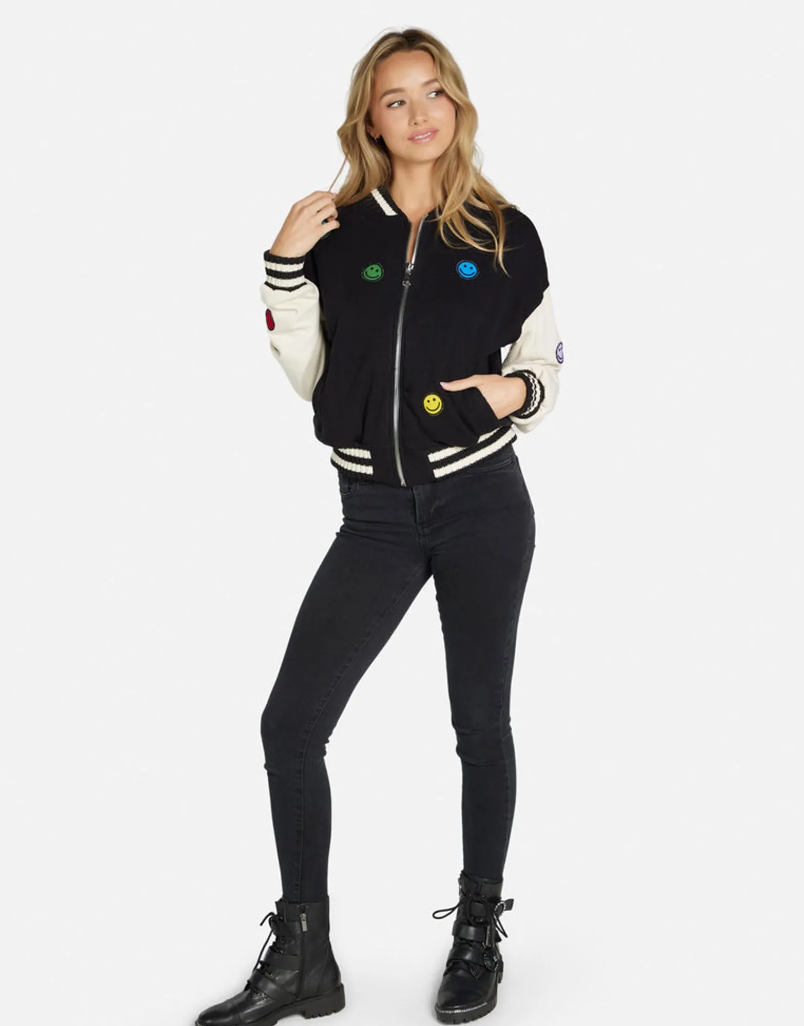 Best Sale Hello Moshi Jacket In Black/ Bone | Taissa By Women Jackets