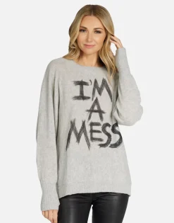 Sale I'M A Mess Cashmere Sweater W/Thumbholes | Hollis By Women Sweaters & Knits