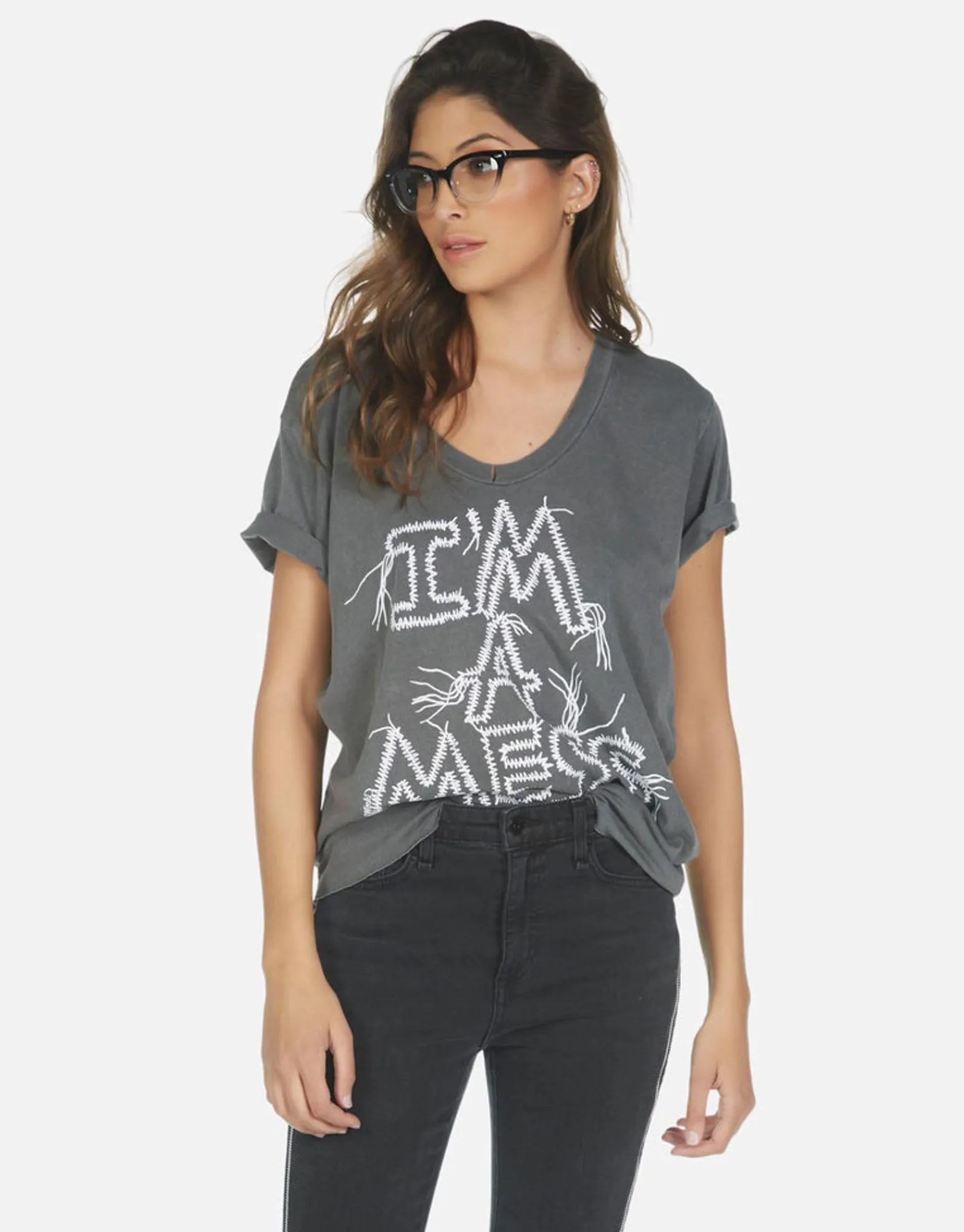Hot I'M A Mess S/S V-Neck Tee | Elara By Women Short Sleeve