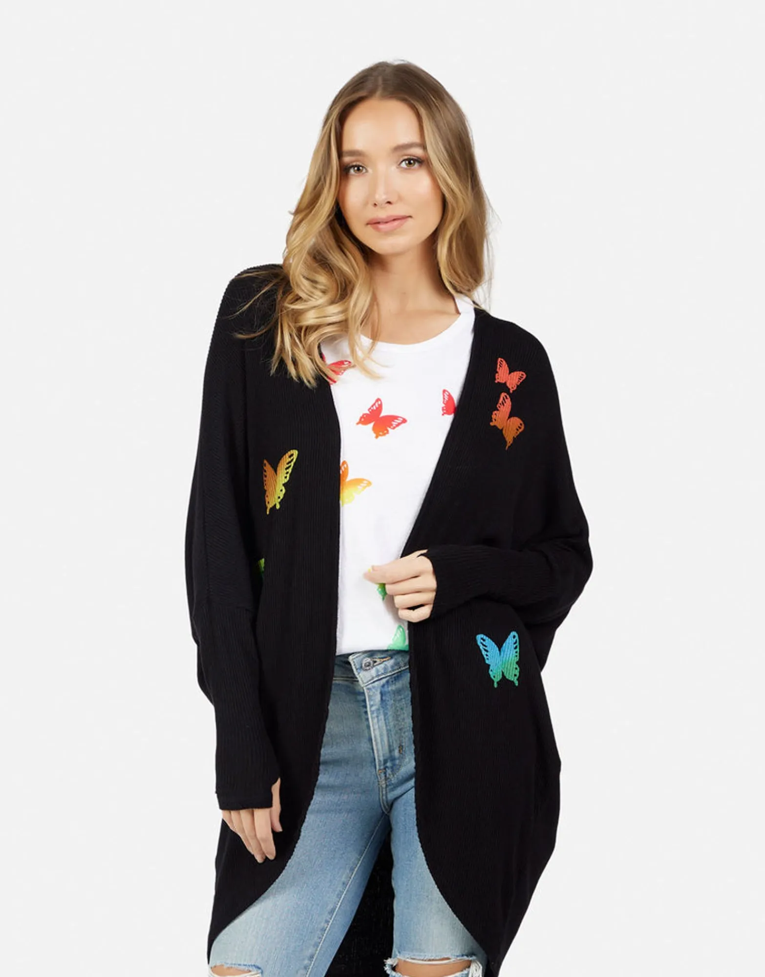 Cheap Irina Rainbow Butterflies Women Sweaters & Knits