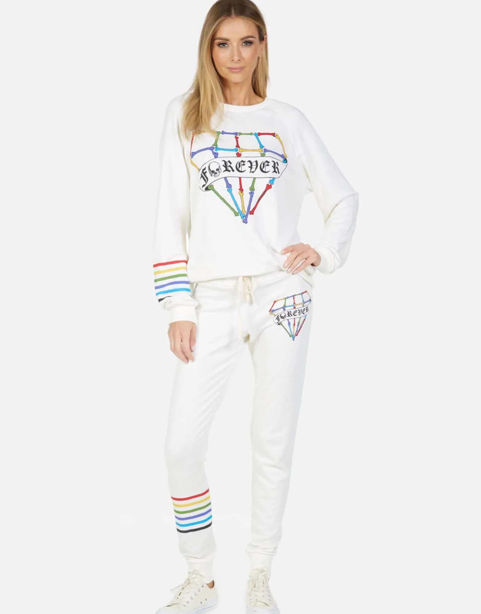Fashion Jess Bone Diamond Women Long Sweatpants