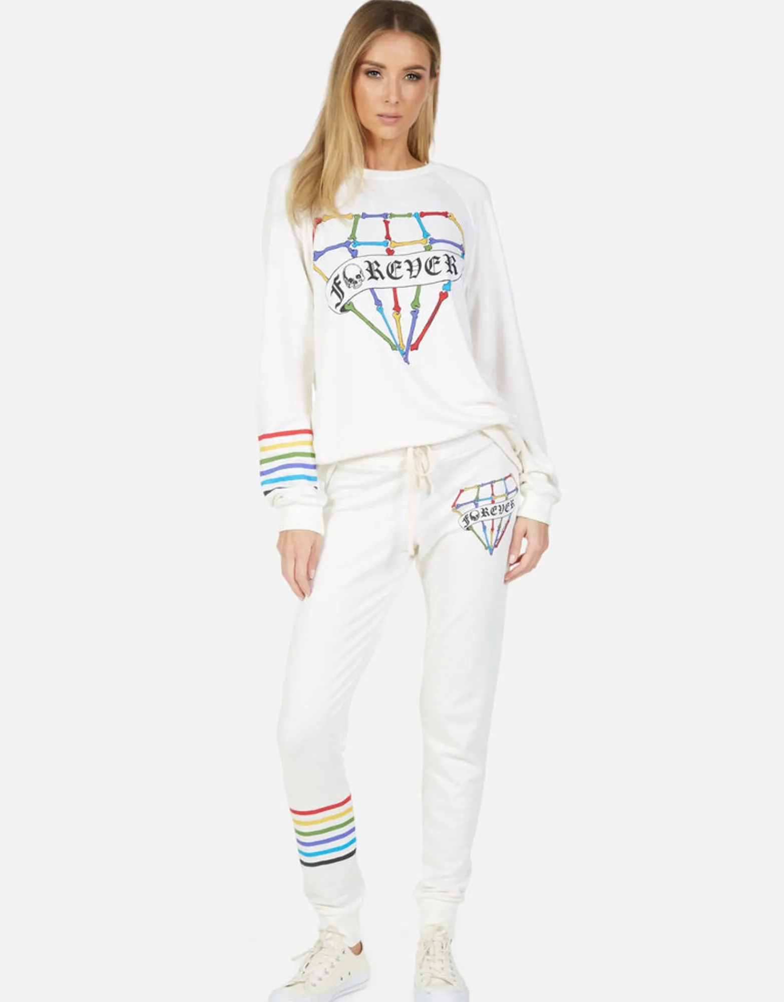 Fashion Jess Bone Diamond Women Long Sweatpants