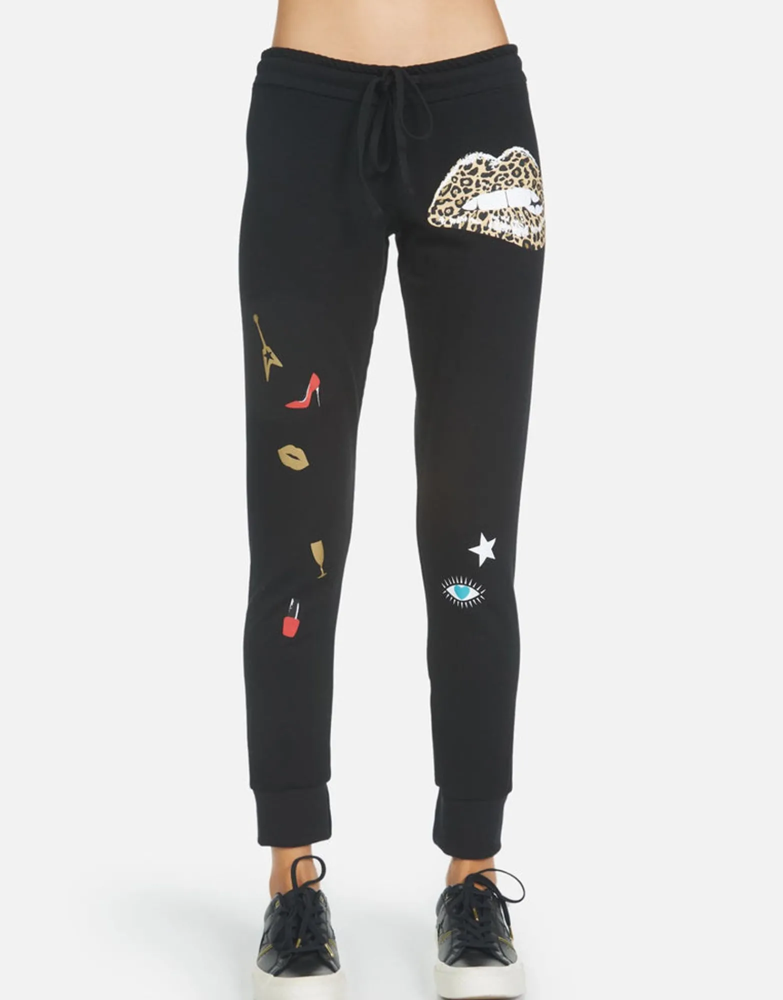 Shop Jess Leopard Lip Women Long Sweatpants