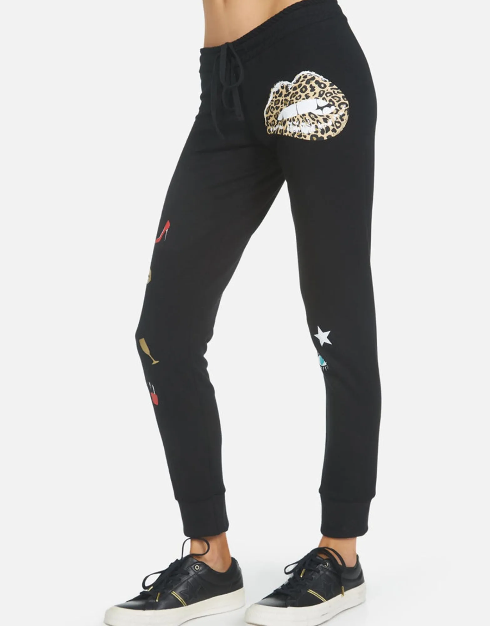 Shop Jess Leopard Lip Women Long Sweatpants