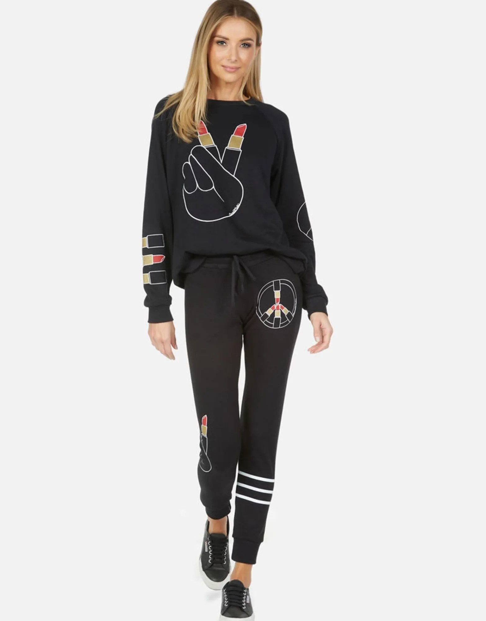 Cheap Jess Lipstick Peace Women Long Sweatpants