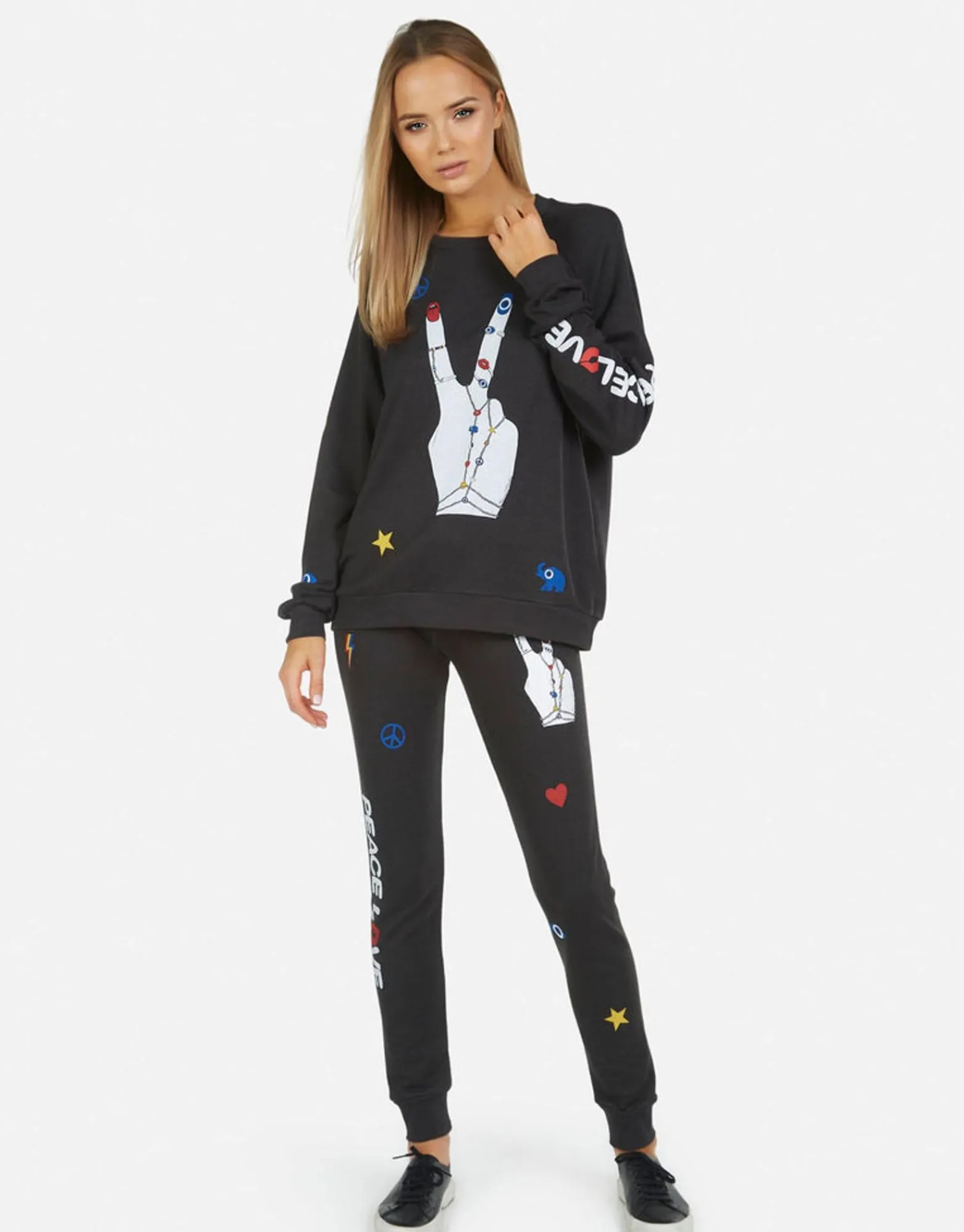 Cheap Jess Peace Hand Elements Women Long Sweatpants