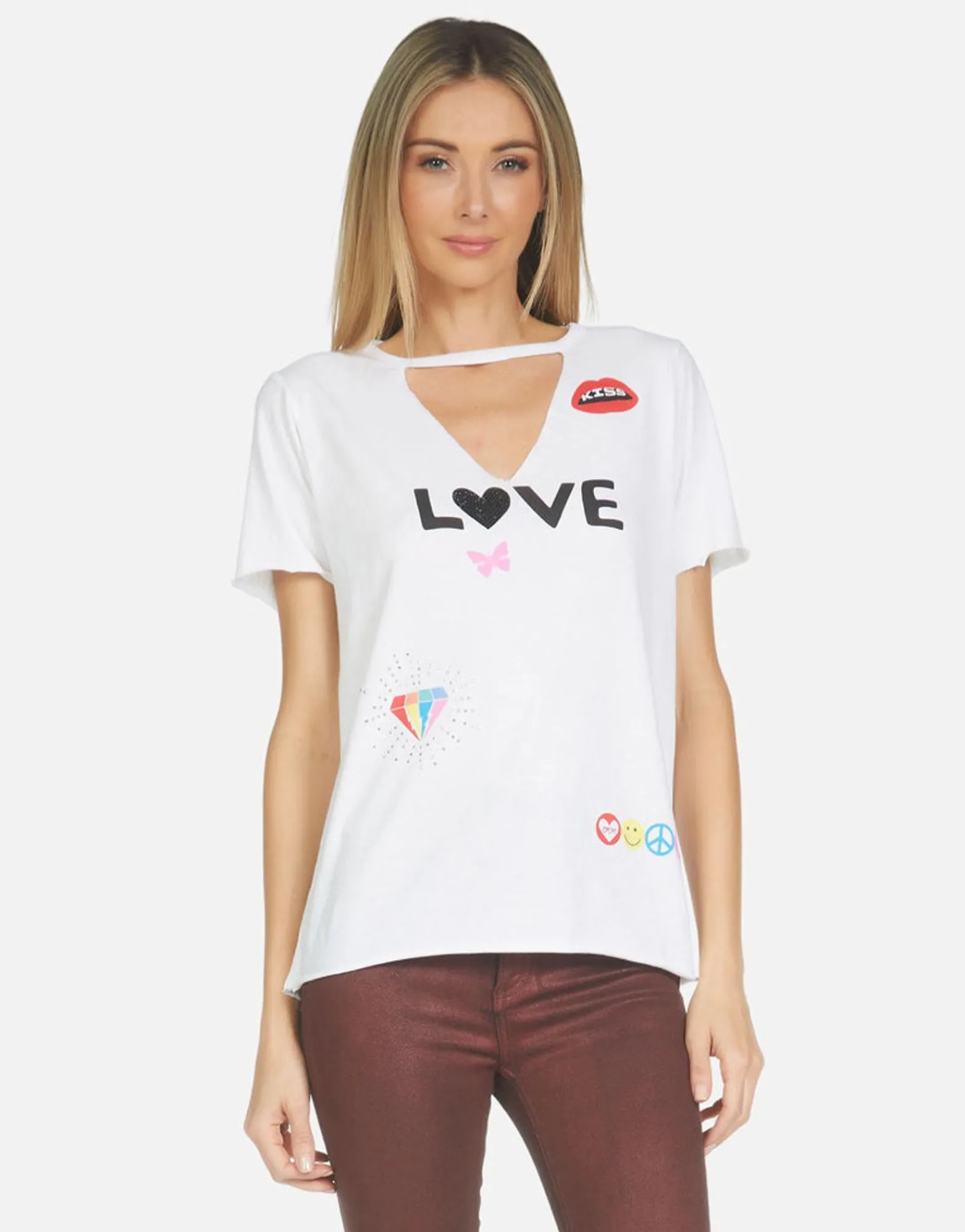 Online Jhene #1 Love Rainbow Lip Women Short Sleeve