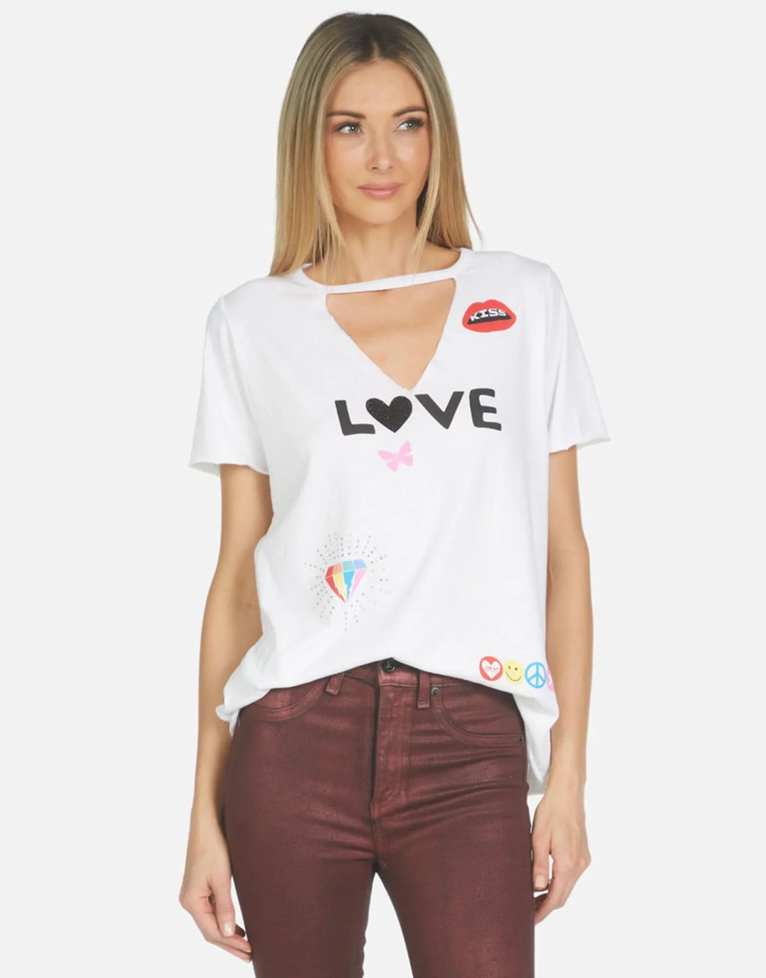 Online Jhene #1 Love Rainbow Lip Women Short Sleeve
