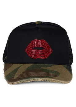 Best Jilly Crystal Red Lip Hats