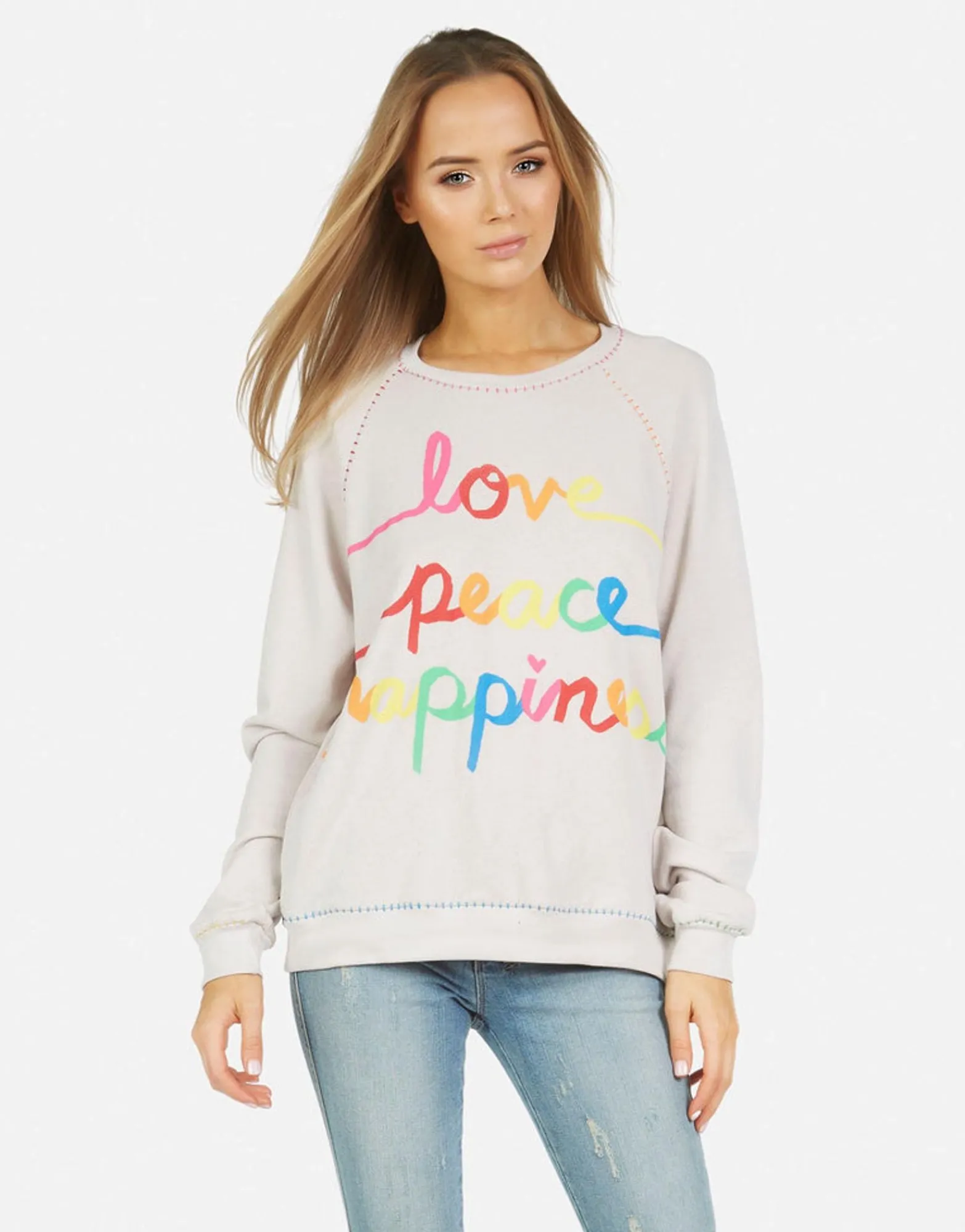 Cheap Jocelyn Love Peace Happiness Women Long Sleeve