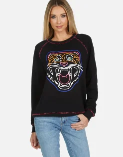 Store Jocelyn Neon Line Tiger Women Long Sleeve