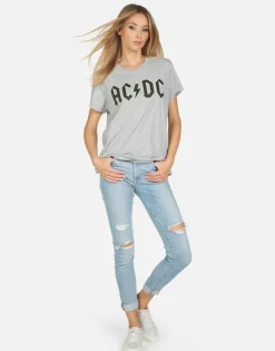 Cheap Jordana Ac/Dc Neon Stud Women Short Sleeve