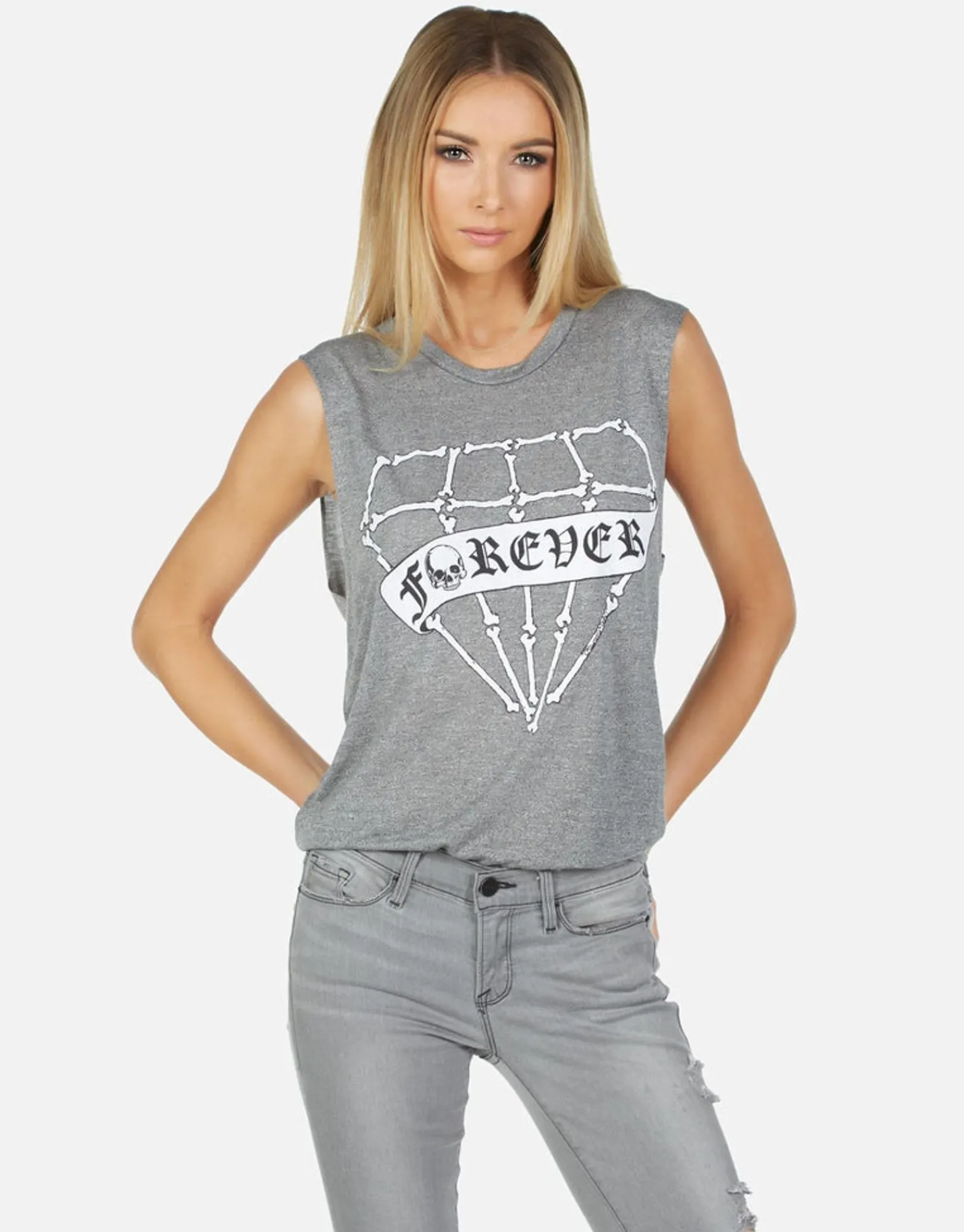 Hot Kel Bone Diamond Women Tanks