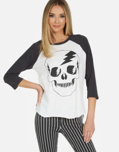 Clearance Kenya Electric Skull Women Short Sleeve