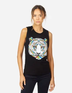 Fashion Kinzington Geo Tiger Women Tanks