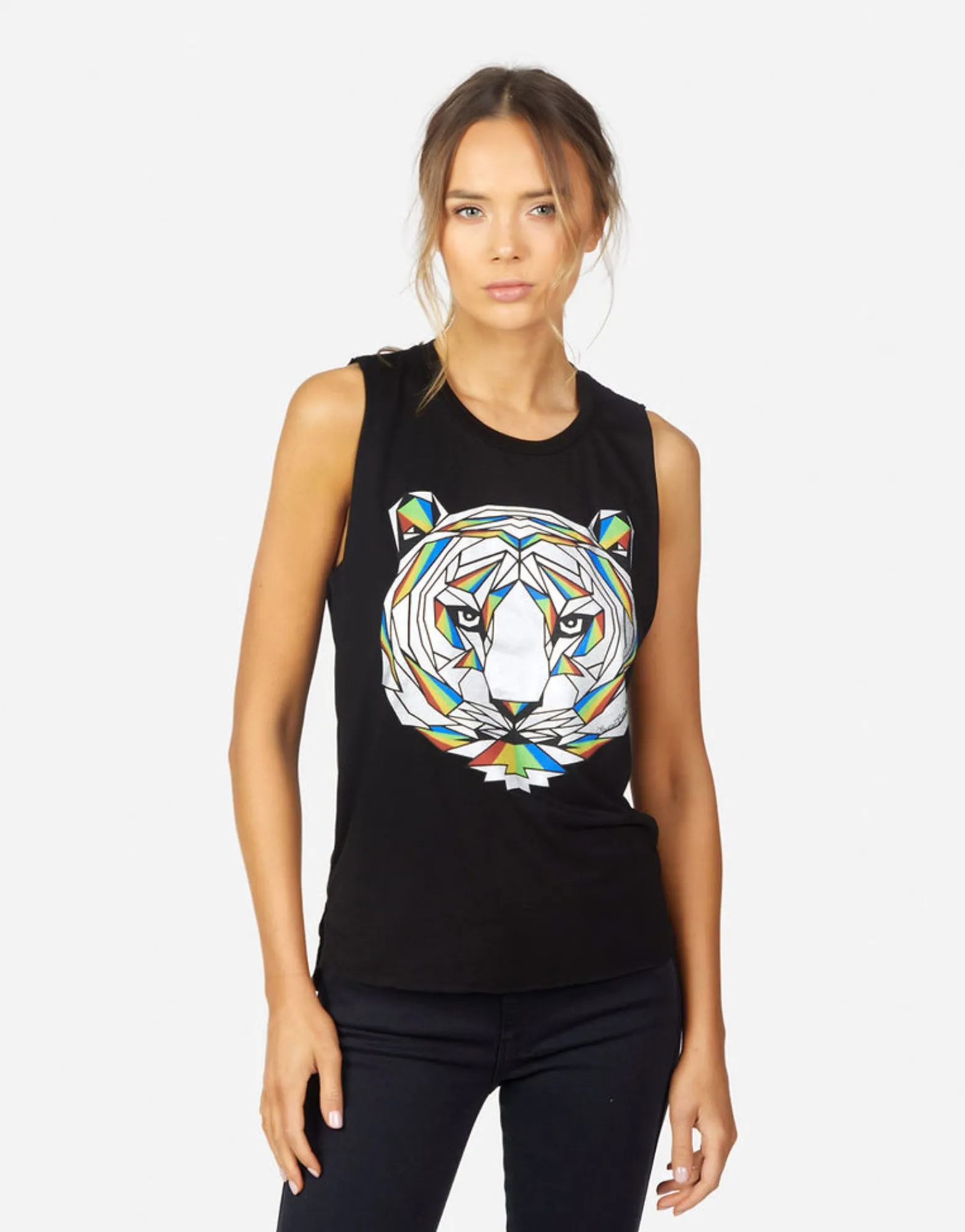Fashion Kinzington Geo Tiger Women Tanks