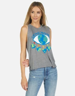 Discount Kinzington World Eye Love Women Tanks
