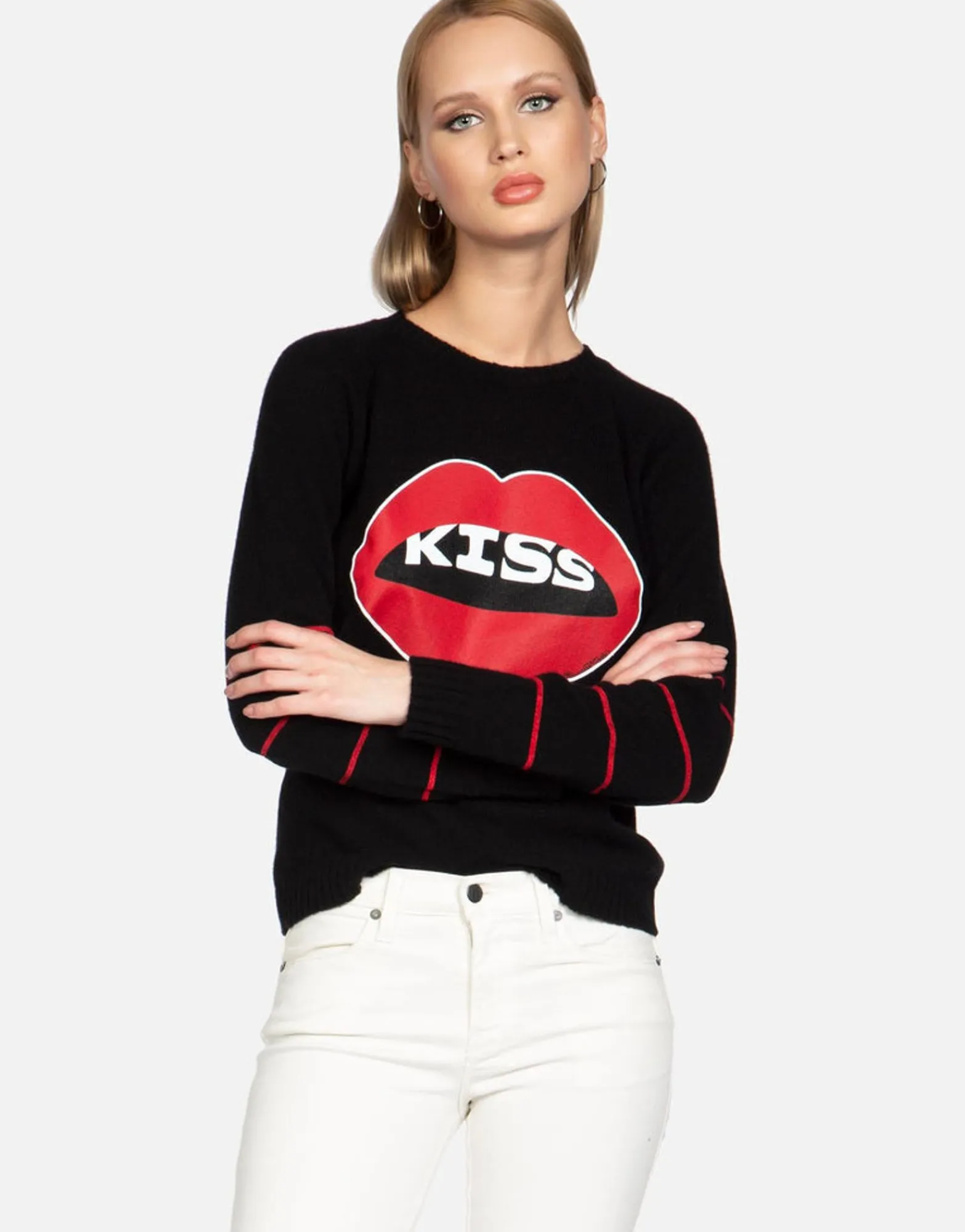 Store Kiss Lip L/S Cashmere Sweater | North By Women Sweaters & Knits
