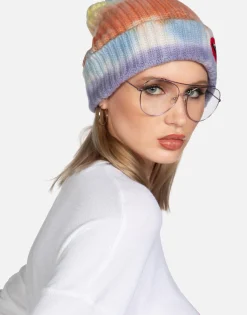Discount Kiss Lip Patch Cashmere Slouch Beanie | Blix By Women Sweaters & Knits