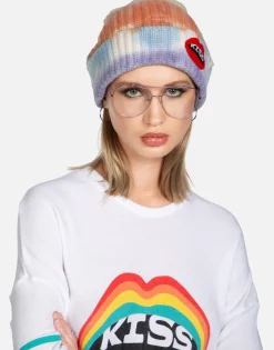Discount Kiss Lip Patch Cashmere Slouch Beanie | Blix By Women Sweaters & Knits