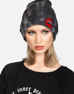 Discount Kiss Lip Patch Cashmere Slouch Beanie | Blix By Women Sweaters & Knits