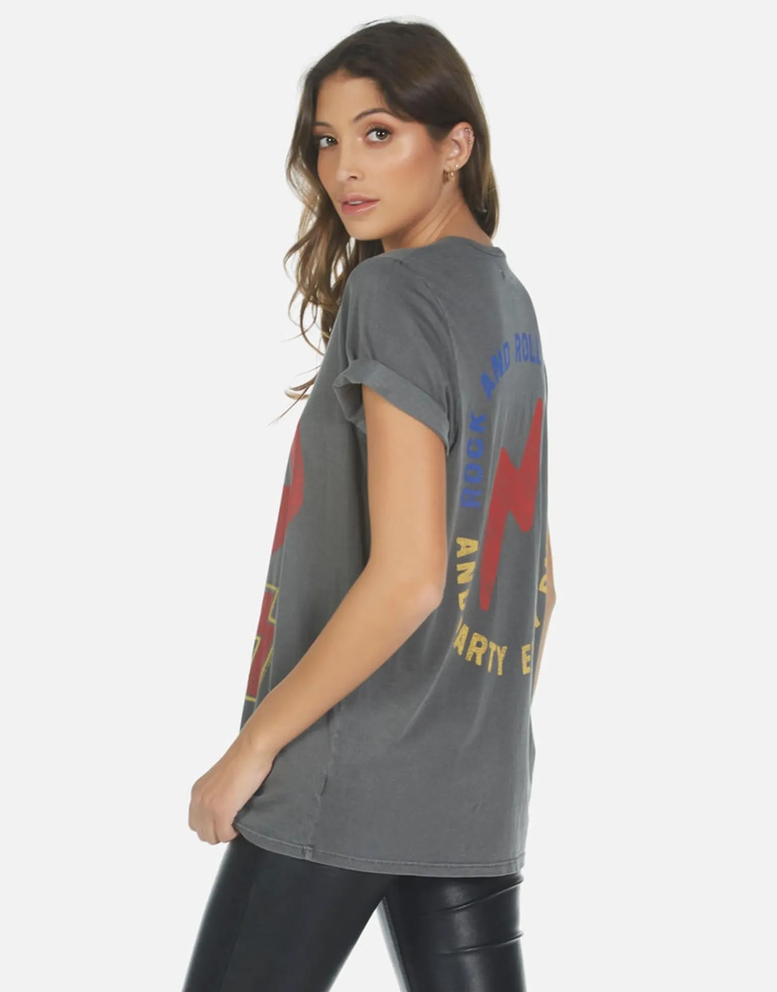 Online Kiss Lip Rock N Roll S/S Vintage Concert Tee | Wolf By Women Short Sleeve