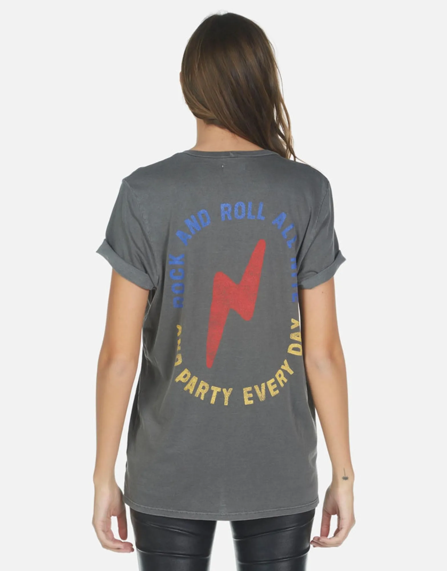 Online Kiss Lip Rock N Roll S/S Vintage Concert Tee | Wolf By Women Short Sleeve