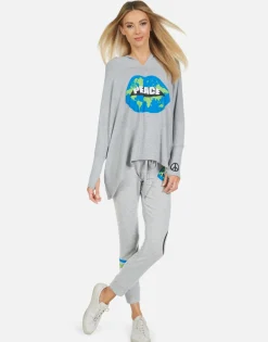 Flash Sale Kizzy World Peace Lips Women Long Sweatpants