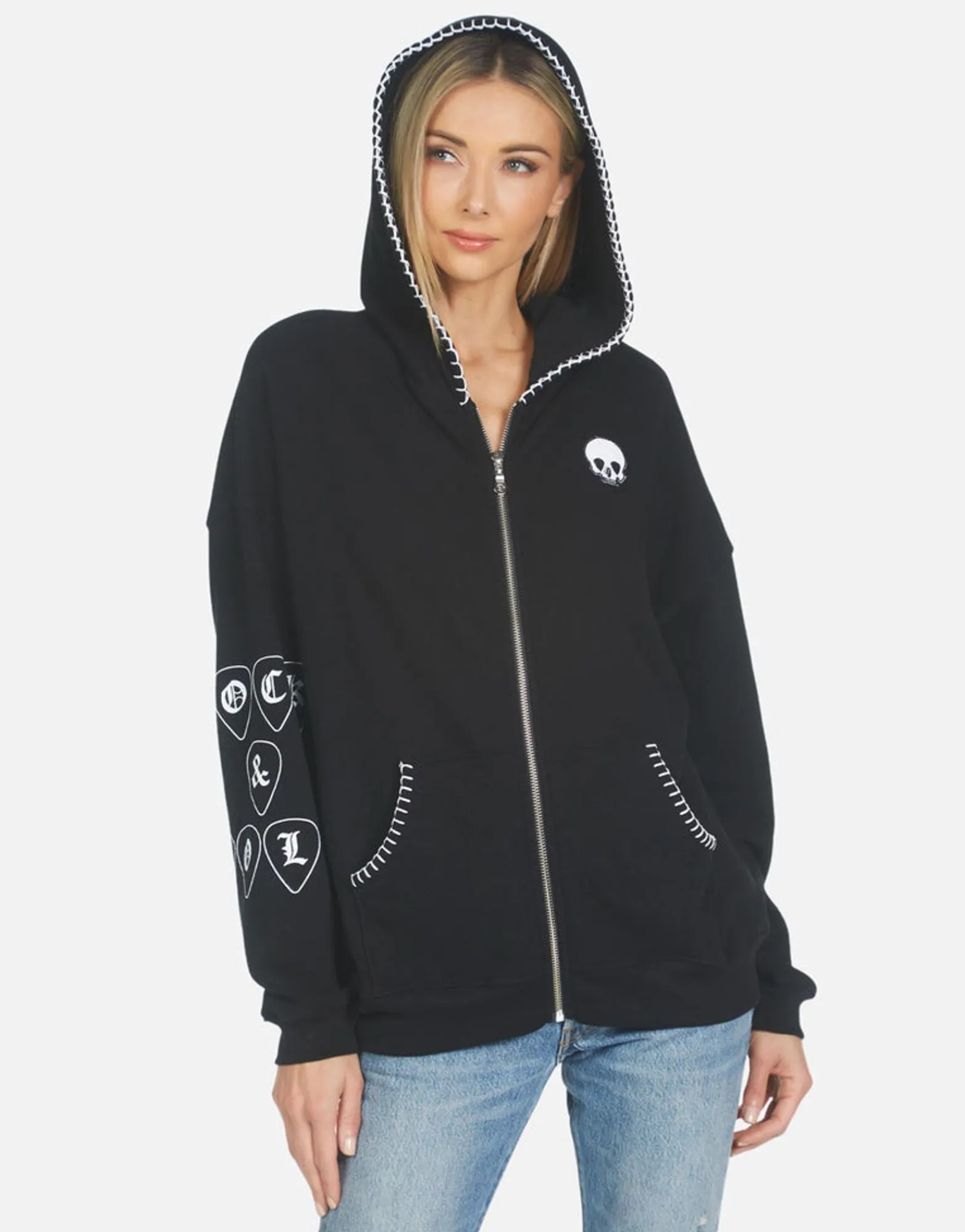 Outlet Koa Music Skull Women Hoodies