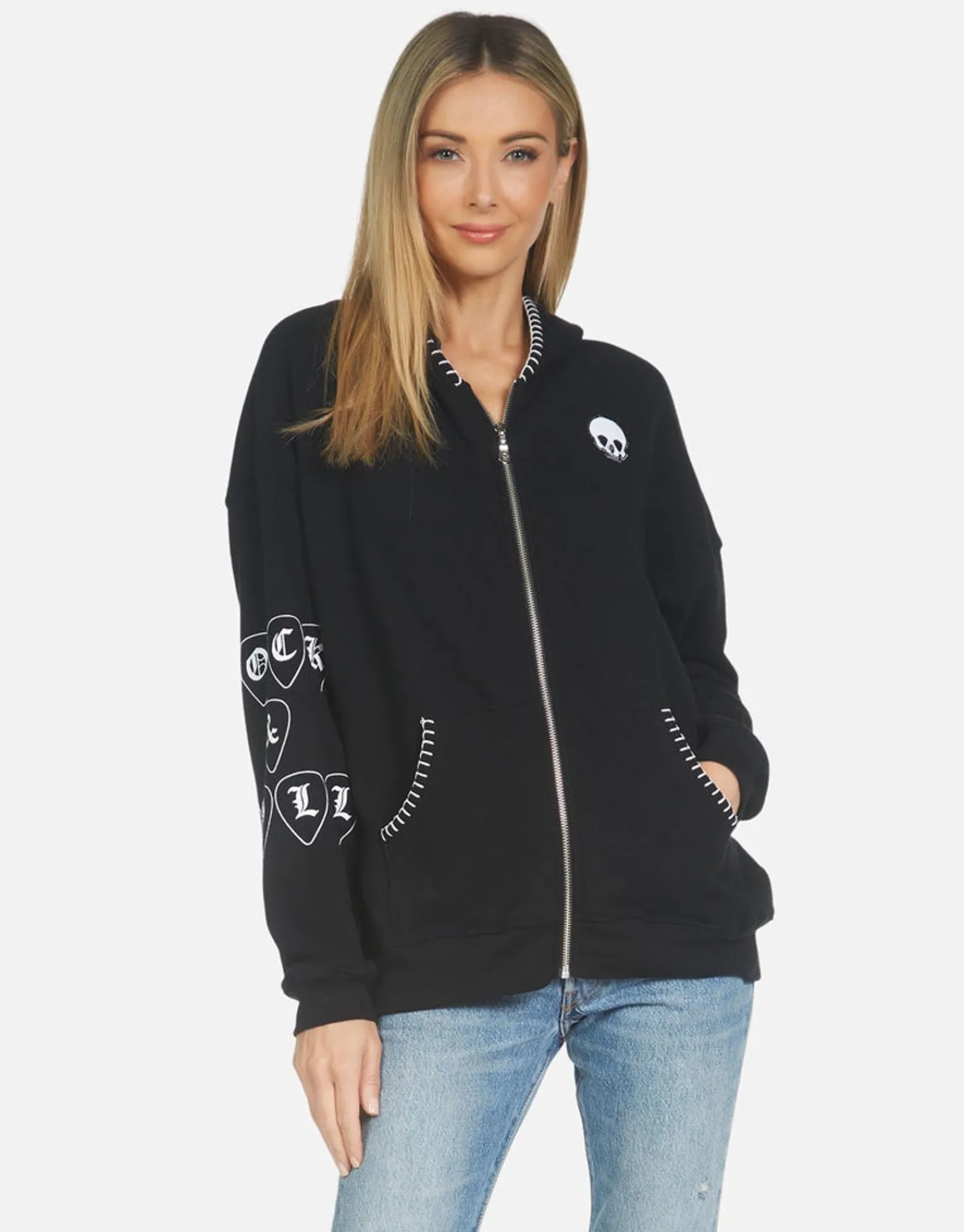 Outlet Koa Music Skull Women Hoodies