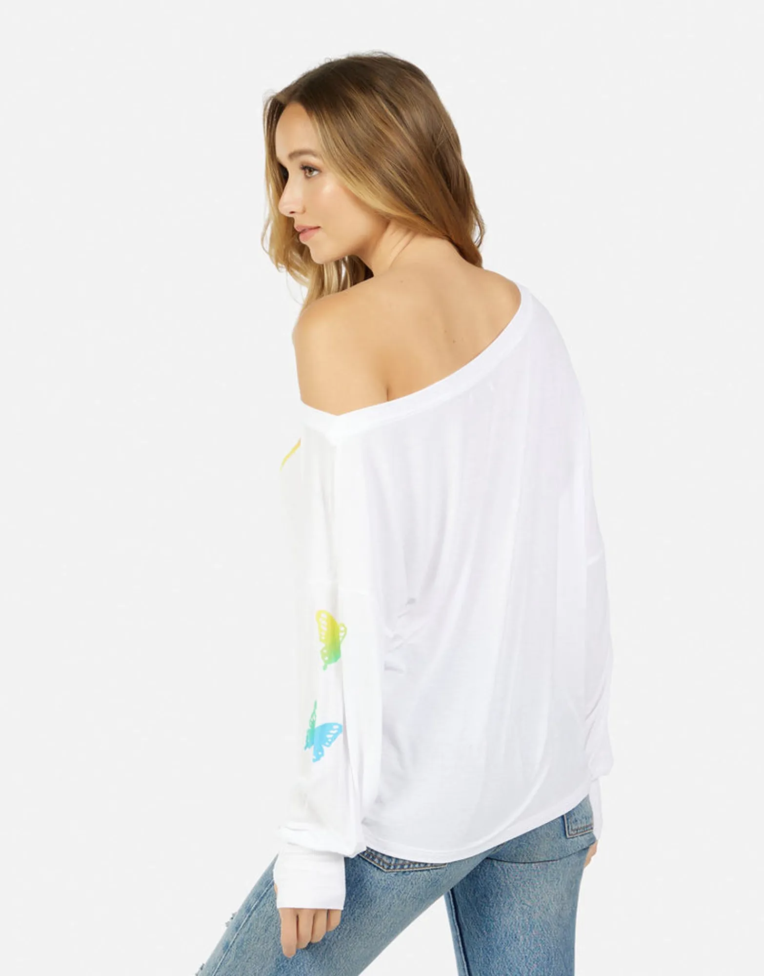 Discount Krista Rainbow Butterflies Women Long Sleeve