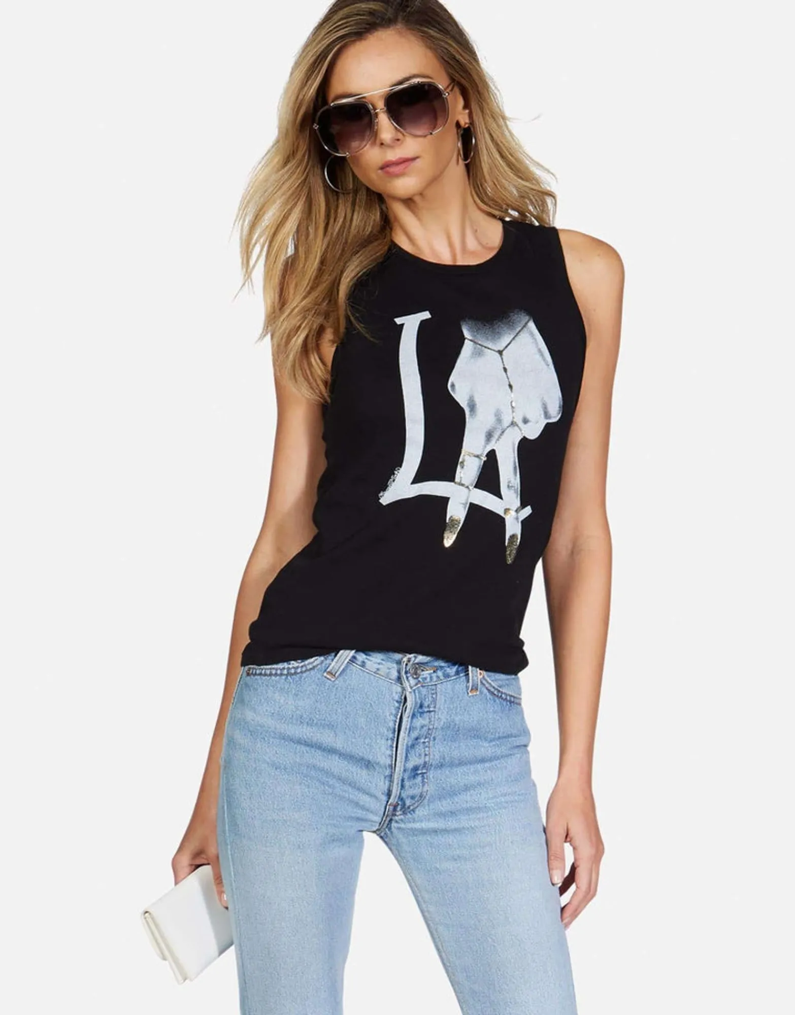 Fashion La Peace Finger Tank Tee | Ashlin By Women Tanks