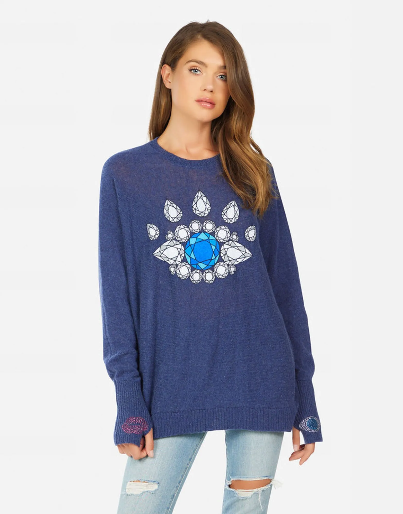Hot Ladona Diamond Eye Women Sweaters & Knits