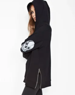 Best Corbin Sml Star Eye Skull Pullover Hoodie W/ Side Zippers Women Hoodies