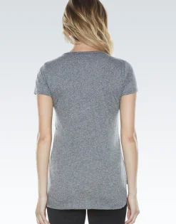 Outlet Emmalyn Skeleton Peace S/S V-Neck Scoop Raw Hem Tee Women Short Sleeve