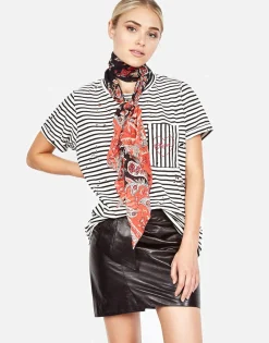 Sale Iris Brat Heart S/S Tee W/ Pocket & Scoop Hem Women Short Sleeve