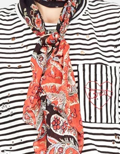 Sale Iris Brat Heart S/S Tee W/ Pocket & Scoop Hem Women Short Sleeve