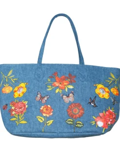 Fashion Jackie Jackie Garden Party Luxury Tote In Denim Bags