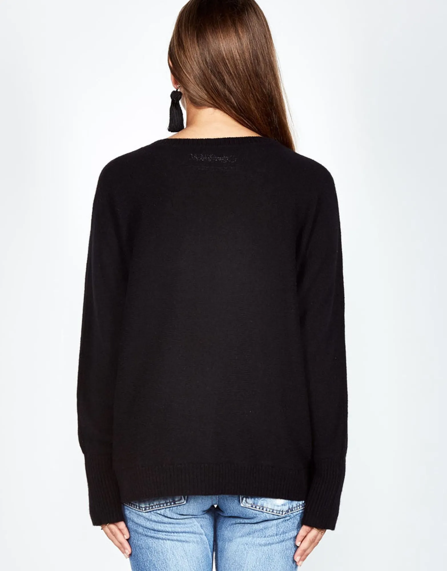 Cheap Ladona Glitter Bowie Cashmere Sweater W/Thumbholes Women Sweaters & Knits