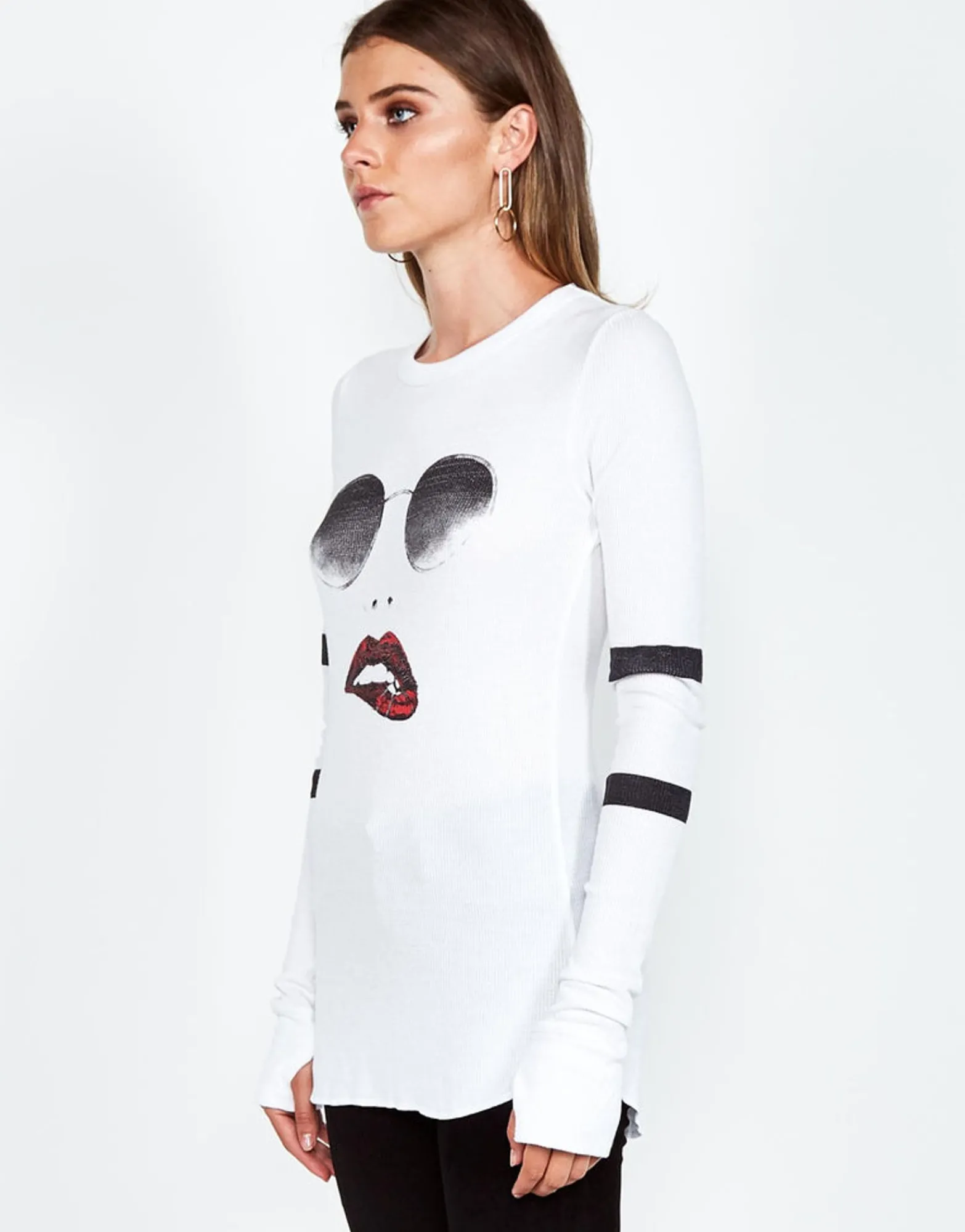 Shop Mckinley Pierced Biting Lip Face L/S Fitted Thermal Women Long Sleeve