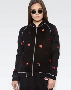 Online Paris Ladybug Love Kiss L/S Bomber Jacket W/Piping Women Jackets