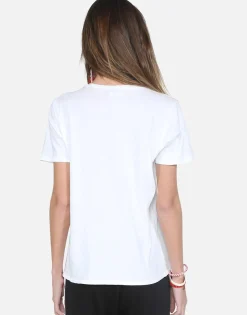 Best Sale Red Gap Mouth W/ Grommets S/S Vintage Tee - Croft Women Short Sleeve