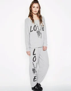 Flash Sale Tanzy Show Love Leg Long Pant For Women Women Long Sweatpants