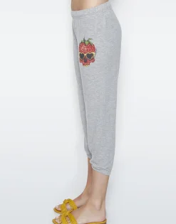 Best Sale Women'S Alana Strawberry Skull Crop Sweat Pant Women Crop Sweatpants