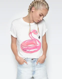 Cheap Women'S Evie Flamingo Floatie S/S Crop Tee In Women Short Sleeve