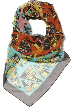 Clearance Women'S Victoria Tribal Silk Chiffon Scarfulti Lifestyle