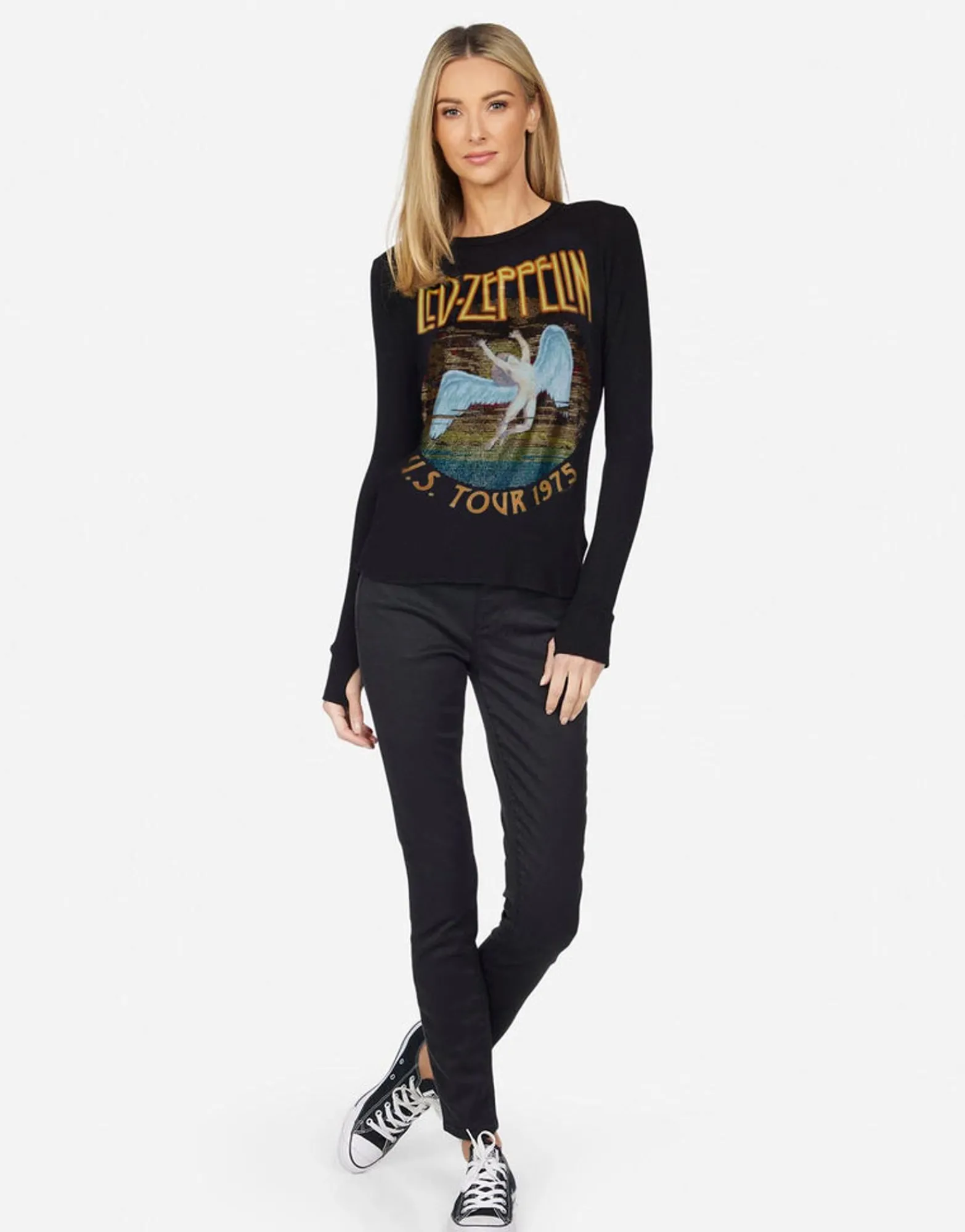 Best Led Zeppelin 1975 Tour Fitted Top | Mckinley X By Women Long Sleeve